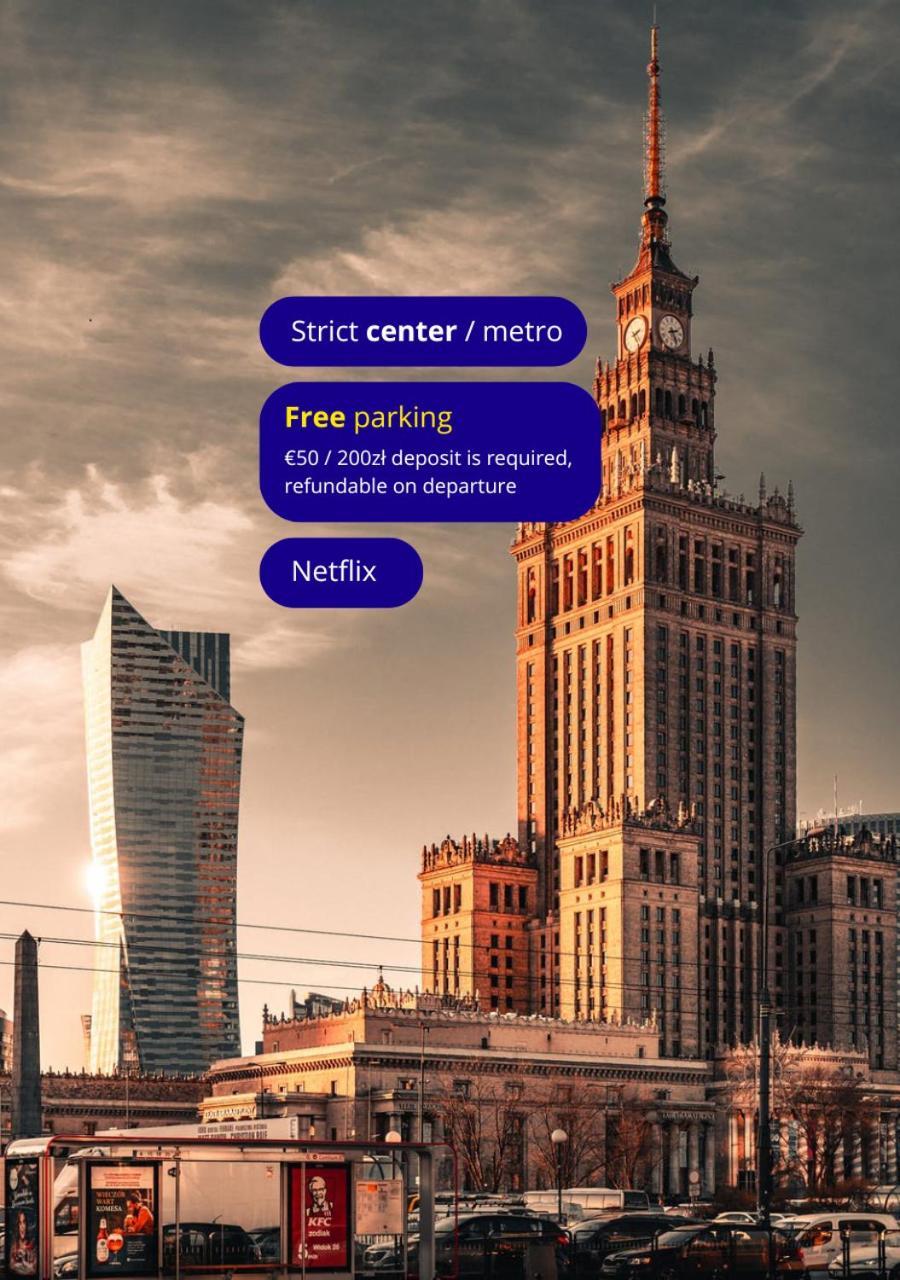 Apartment Strict Warsaw Center - Metro,Free Parking Eksteriør billede